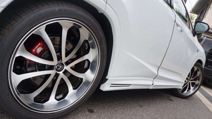 キャリパー塗装施工事例：レクサスRX300Fスポーツ　キャリパー塗装COLOR:#010 premiun rouge candy red　ローター塗装COLOR:#004 Blast light gray metalic IMG20_2321_mquwEV_sub7.jpg