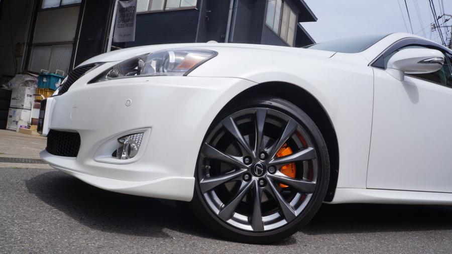 キャリパー塗装施工事例：レクサスIS250　キャリパー塗装COLOR:#098 honey of pearl orange IMG20_2371_Sw78Uu_sub4.jpg