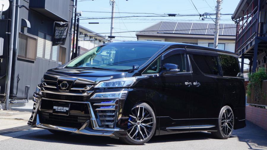 ベルファイア　キャリパー塗装COLOR:#1115 Deep marine blue　ローター塗装COLOR:#004 Blast light gray metalic　ローター加工Type:6SD