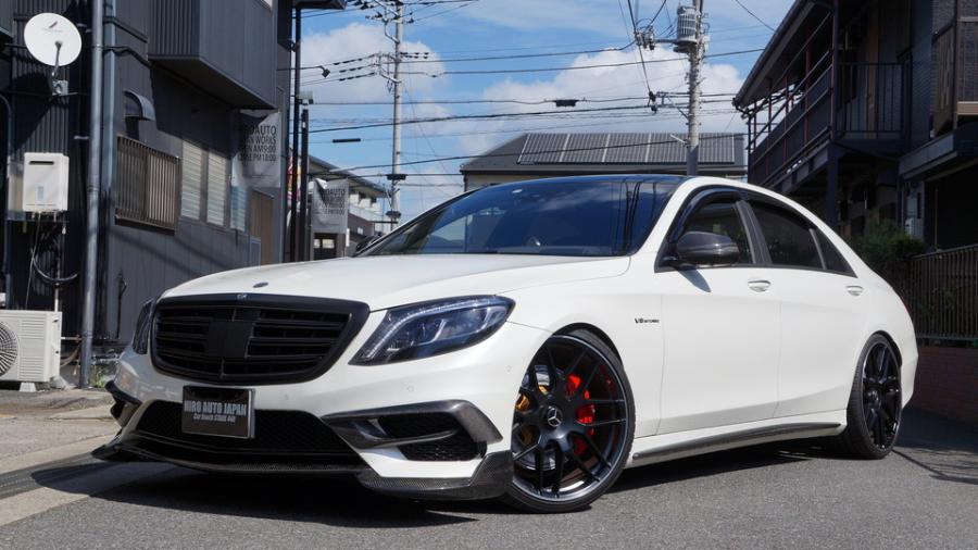 ベンツS65AMG　キャリパー塗装COLOR:#001 Italian losso solid　ローター塗装COLOR:#003 Tokyo midnight gold